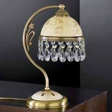 Настольная лампа с арматурой бронзы цвета, стеклянными плафонами Reccagni Angelo P 6806 P