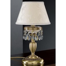 Настольная лампа с арматурой бронзы цвета, текстильными плафонами Reccagni Angelo P 6403 P