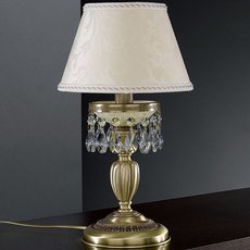 Настольная лампа с арматурой бронзы цвета, текстильными плафонами Reccagni Angelo P 6423 P