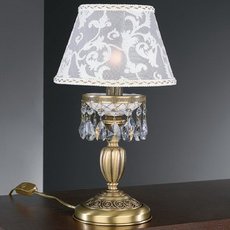 Настольная лампа с текстильными плафонами белого цвета Reccagni Angelo P 7030 P