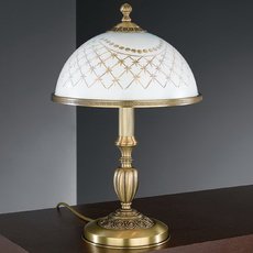 Настольная лампа с арматурой бронзы цвета, плафонами белого цвета Reccagni Angelo P 7002 M