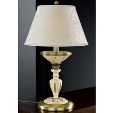 Настольная лампа с арматурой бронзы цвета, текстильными плафонами Reccagni Angelo P 6618 G
