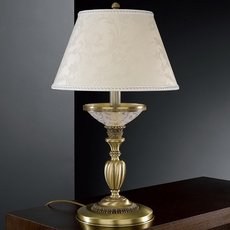 Настольная лампа с арматурой бронзы цвета, текстильными плафонами Reccagni Angelo P 6405 G