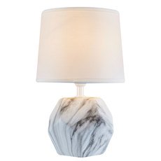 Настольная лампа с арматурой белого цвета, текстильными плафонами Escada 10163/T White