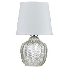 Настольная лампа с текстильными плафонами белого цвета Escada 10194/L Clear