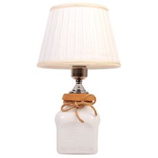 Настольная лампа с арматурой белого цвета, текстильными плафонами Abrasax TL.7806-1 WH