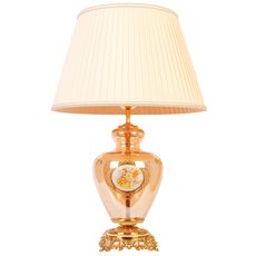 Настольная лампа с арматурой золотого цвета, плафонами бежевого цвета Abrasax TL.8107-1GO