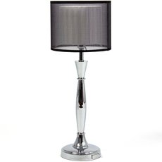 Настольная лампа с арматурой хрома цвета, текстильными плафонами Abrasax TL.7701-1BL