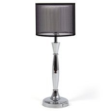 Настольная лампа с арматурой хрома цвета, текстильными плафонами Abrasax TL.7701-1CH