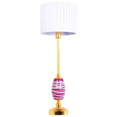 Настольная лампа с арматурой золотого цвета, плафонами белого цвета Abrasax TL.7818-1GO