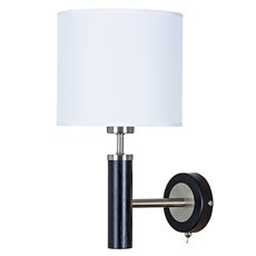 Бра с арматурой чёрного цвета, плафонами белого цвета Arte Lamp A5029AP-1SS