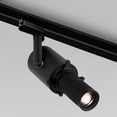 Шинная система с металлическими плафонами чёрного цвета Elektrostandard Трековый светильник 85030/01 диммируемый однофазный