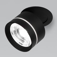 Точечный светильник с арматурой чёрного цвета, металлическими плафонами Elektrostandard 25035/LED 8W 4200K чёрный