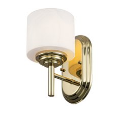 Светильник для ванной комнаты с стеклянными плафонами белого цвета Elstead Lighting FE-MALIBU1-BATH-PB