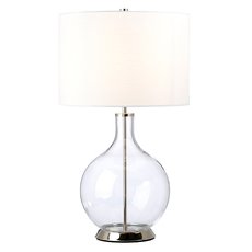 Настольная лампа с текстильными плафонами белого цвета Elstead Lighting ORB-CLEAR-PN-WHT