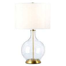 Настольная лампа с текстильными плафонами белого цвета Elstead Lighting ORB-CLEAR-AB-WHT