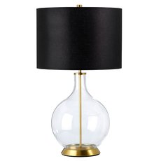 Настольная лампа с текстильными плафонами чёрного цвета Elstead Lighting ORB-CLEAR-AB-BLK