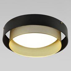 Светильник с арматурой чёрного цвета, плафонами золотого цвета Eurosvet 90286/1 чёрный/золото Smart