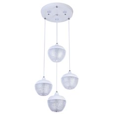 Светильник с пластиковыми плафонами LED4U 1968-3+1 WH