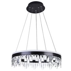 Светильник с арматурой чёрного цвета, плафонами прозрачного цвета LED4U L1091-600