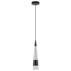 Светильник с арматурой чёрного цвета, пластиковыми плафонами LED4U L7122-1 CR-BK