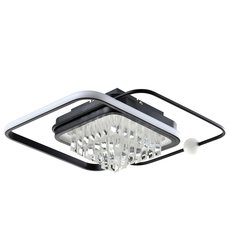 Светильник с арматурой чёрного цвета, стеклянными плафонами LED4U L8022-450 BK