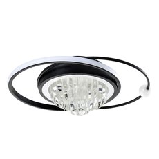 Светильник с арматурой чёрного цвета, стеклянными плафонами LED4U L8023-450 BK