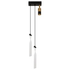 Светильник с арматурой чёрного цвета, пластиковыми плафонами LED4U L8702-3