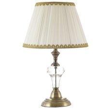 Настольная лампа с арматурой бронзы цвета, текстильными плафонами LED4U L9916 AB