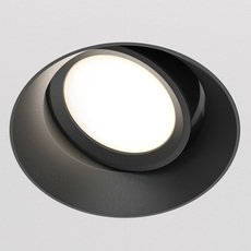 Точечный светильник с арматурой чёрного цвета Maytoni DL042-01-RD-B