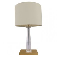 Настольная лампа с арматурой латуни цвета, текстильными плафонами Newport 3541/T brass