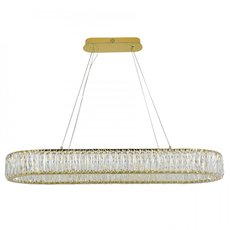 Светильник с хрустальными плафонами прозрачного цвета Newport 8240/90 oval gold