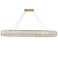 Светильник с хрустальными плафонами прозрачного цвета Newport 8240/140 oval gold