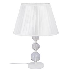 Настольная лампа с арматурой белого цвета, текстильными плафонами Vitaluce V2100-0/1L