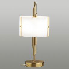 Настольная лампа с арматурой бронзы цвета, плафонами белого цвета Odeon Light 5415/2T
