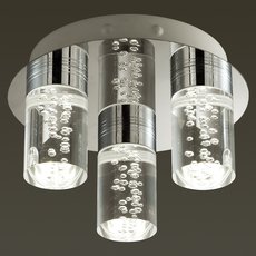 Светильник для ванной комнаты с пластиковыми плафонами прозрачного цвета Lumion 4599/15CL