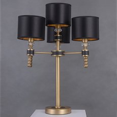 Настольная лампа с текстильными плафонами чёрного цвета Lumien Hall 10459.04.37.04