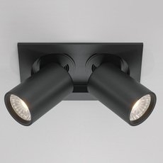 Точечный светильник с металлическими плафонами чёрного цвета Maytoni DL045-02-10W4K-B