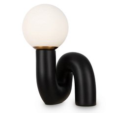 Настольная лампа с арматурой чёрного цвета, стеклянными плафонами Freya FR5283TL-01R