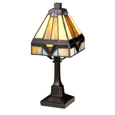 Настольная лампа с арматурой бронзы цвета, стеклянными плафонами Quoizel QZ-HOLMES-TL