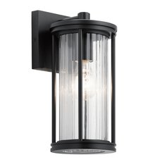 Светильник для уличного освещения с арматурой чёрного цвета Kichler KL-BARRAS2-S-BK