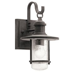 Светильник для уличного освещения с арматурой коричневого цвета, стеклянными плафонами Kichler KL/RIVERWOOD2/S
