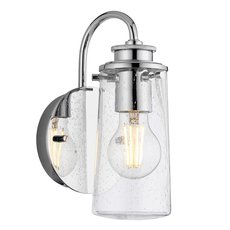 Светильник для ванной комнаты с стеклянными плафонами прозрачного цвета Kichler QN-BRAELYN1-PC