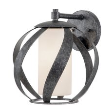 Светильник для уличного освещения с металлическими плафонами чёрного цвета Quoizel QN-BLACKSMITH1-OBK