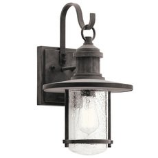 Светильник для уличного освещения с арматурой коричневого цвета, стеклянными плафонами Kichler KL/RIVERWOOD2/L