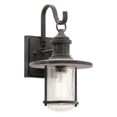 Светильник для уличного освещения с арматурой чёрного цвета, плафонами прозрачного цвета Kichler KL/RIVERWOOD2/M