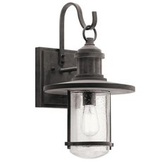 Светильник для уличного освещения с арматурой коричневого цвета, стеклянными плафонами Kichler KL/RIVERWOOD2/XL