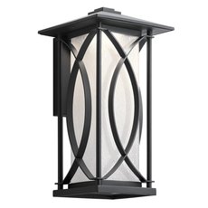 Светильник для уличного освещения с арматурой чёрного цвета, плафонами белого цвета Kichler QN-ASHBERN-M