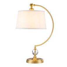 Настольная лампа с арматурой латуни цвета, плафонами белого цвета Quoizel QZ-JENKINS-TL-BB