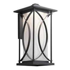 Светильник для уличного освещения с арматурой чёрного цвета, плафонами белого цвета Kichler QN-ASHBERN-L